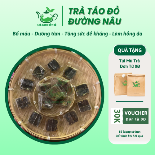 Trà Táo Đỏ Đường Nâu Đường Phèn Chè Xanh Đất Đỏ