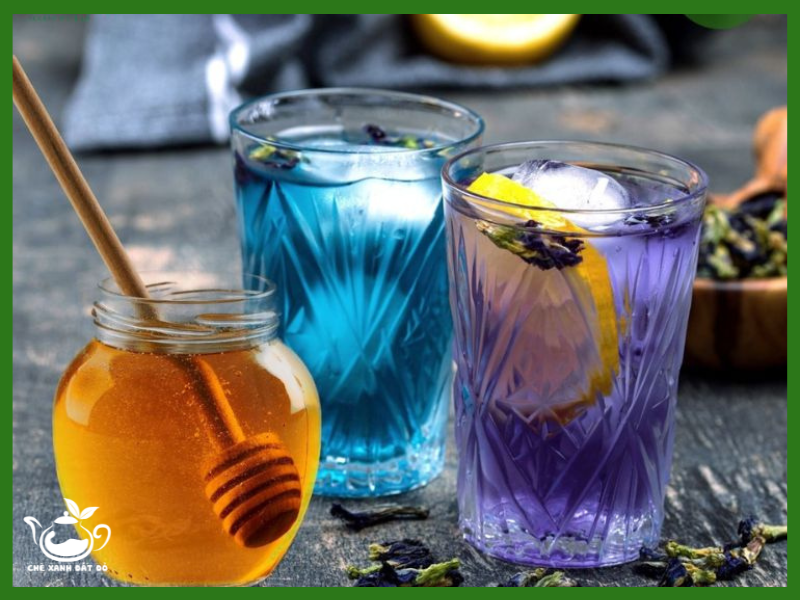 Cách làm trà hoa đậu biếc mật ong