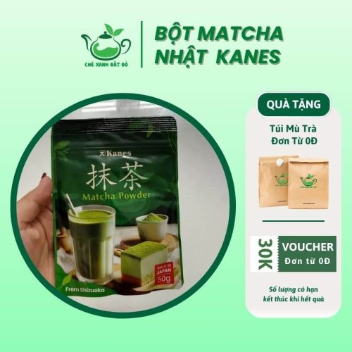 bot-matcha-nhat-kanes-che-xanh-dat-do